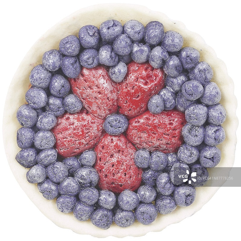 草莓蓝莓派图片素材