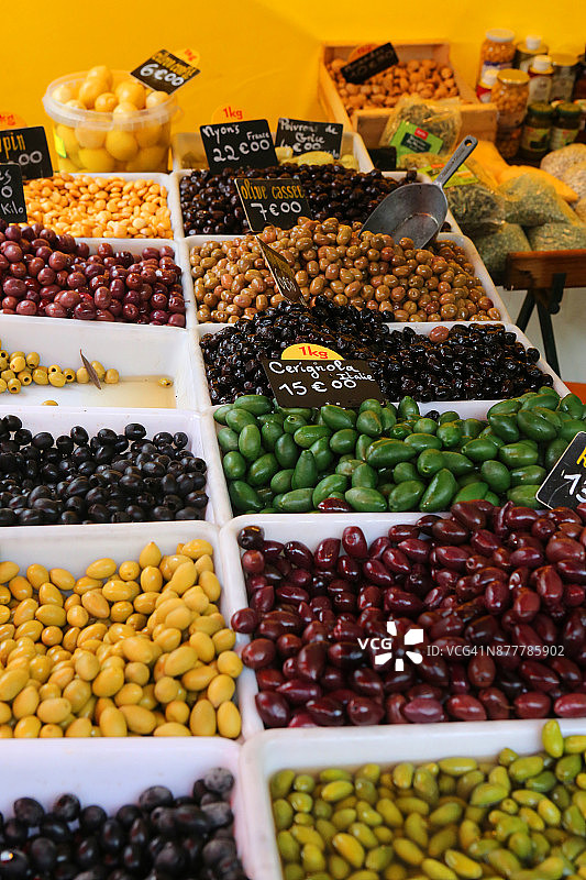 出售的橄榄-巴士底周日市场图片素材
