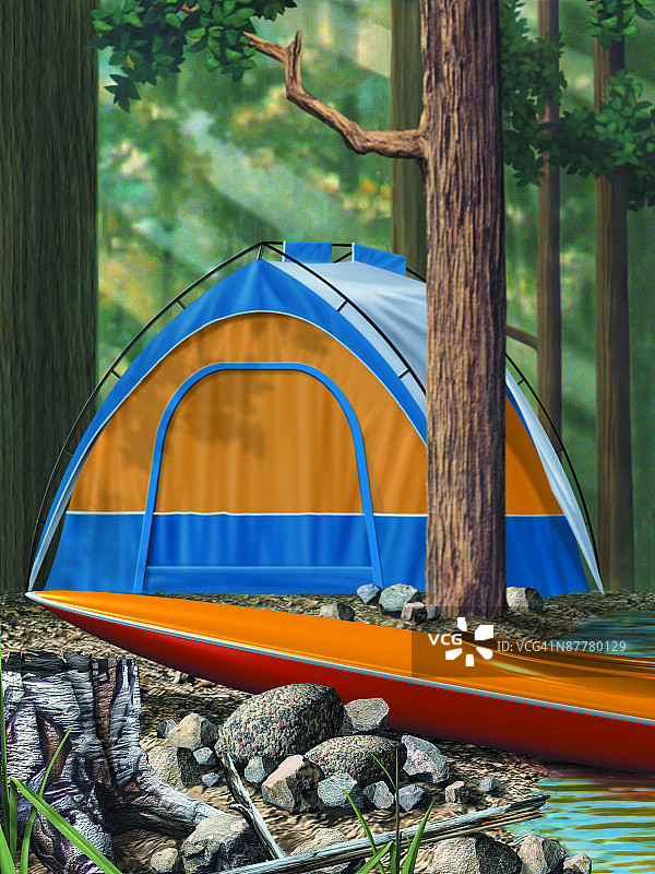 帐篷里的人图片素材