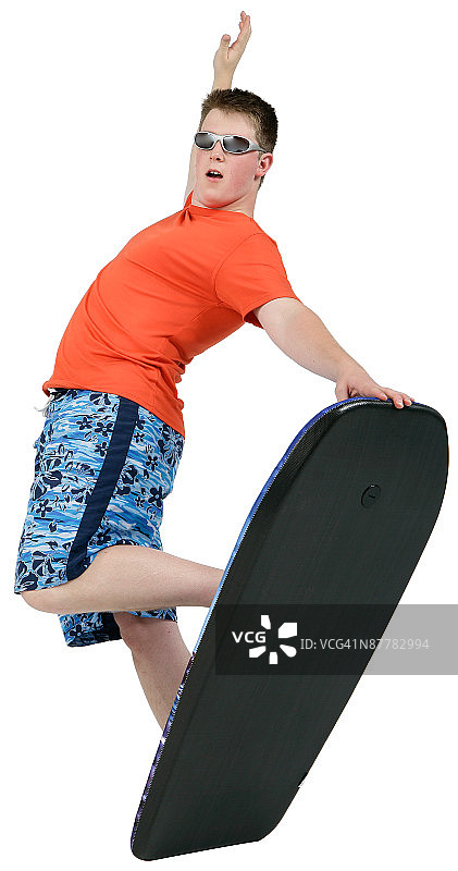 男人在冲浪板上冲浪图片素材