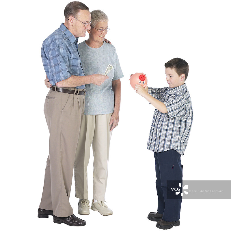 祖父母与孙子图片素材