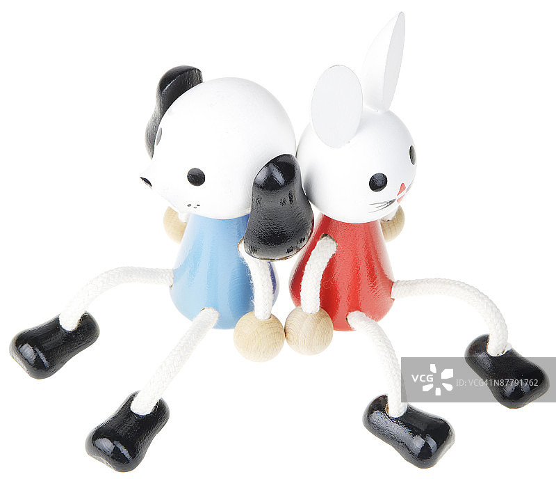 玩具小狗和玩具小猫图片素材