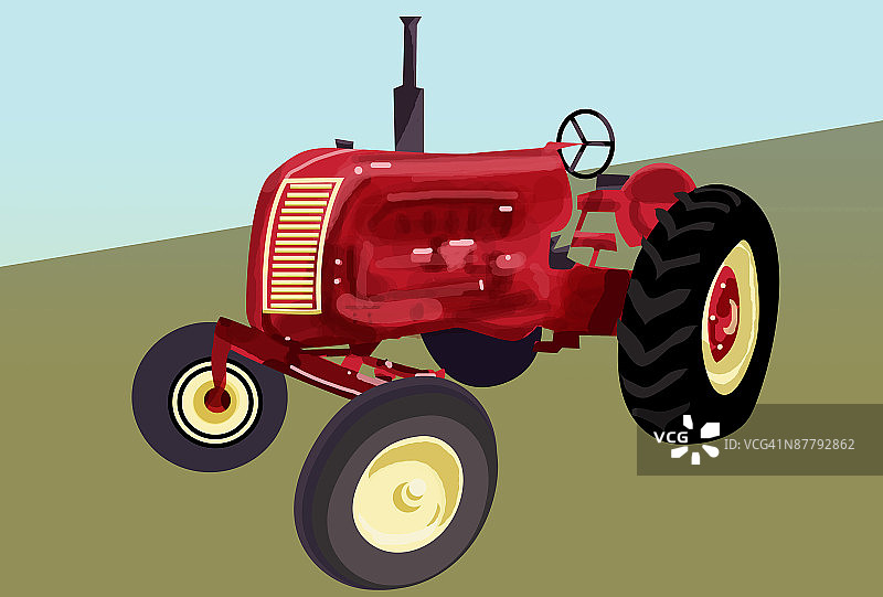 老式拖拉机图片素材