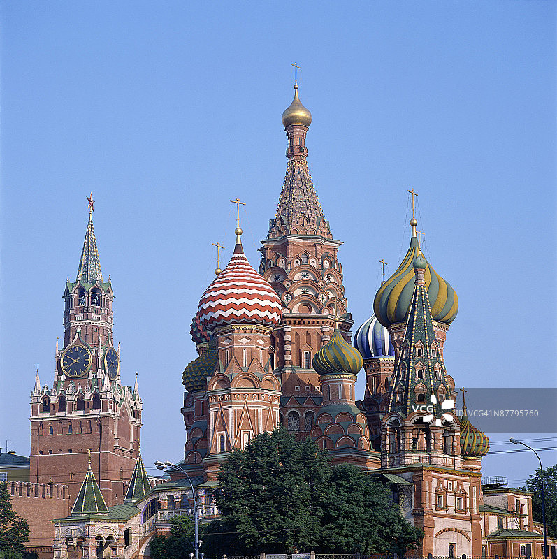 俄罗斯莫斯科圣瓦西里大教堂图片素材