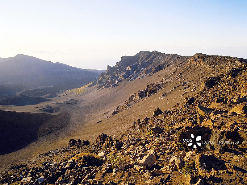 夏威夷茂宜岛哈雷阿卡拉山火山口图片素材