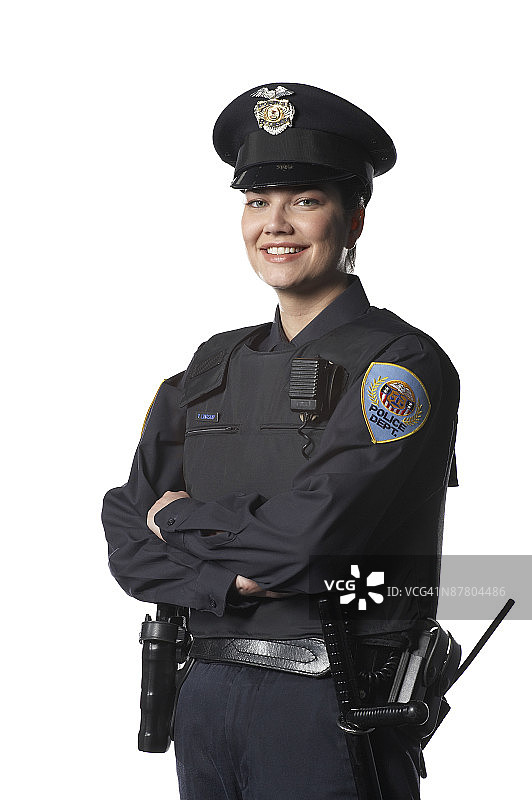 友善的女警肖像图片素材