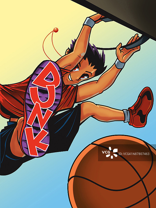 篮球运动员的后视图图片素材