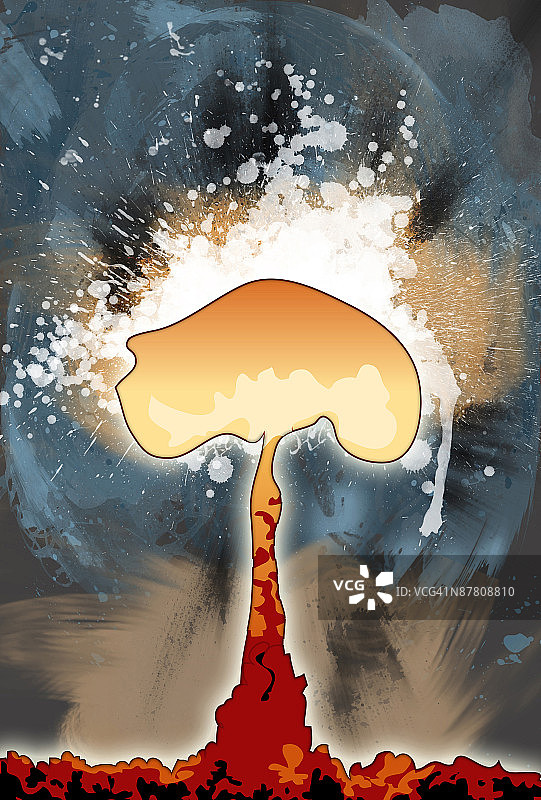 火山岩浆抽象图案图片素材