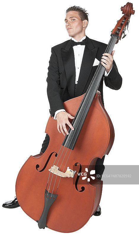 弹贝斯的男人图片素材