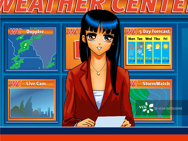 女商人在办公室工作的画像图片素材