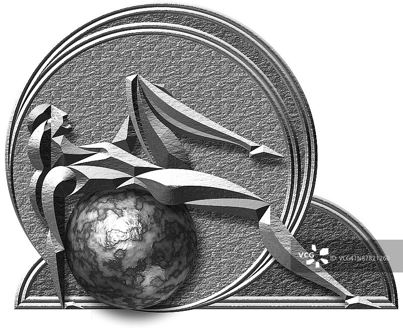 白色背景下的地球特写镜头图片素材