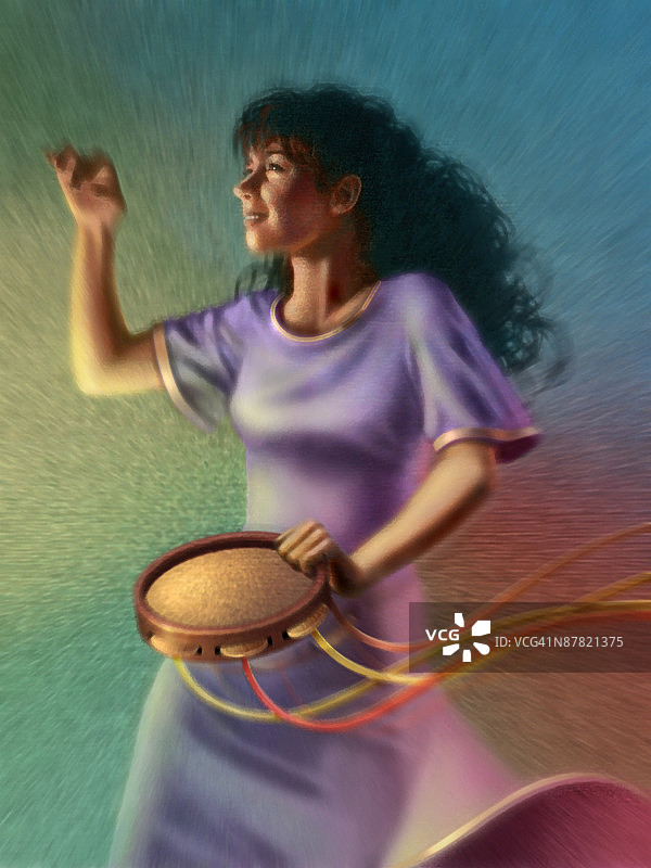 女人在打羽毛球图片素材