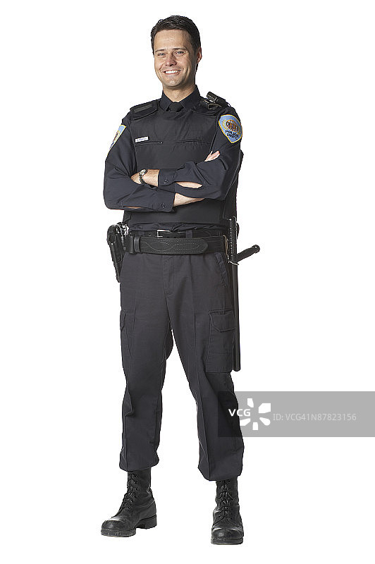 摆姿势的警察图片素材