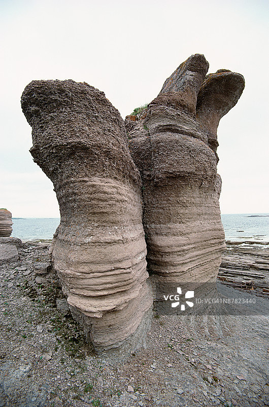 海滨石林岩层图片素材