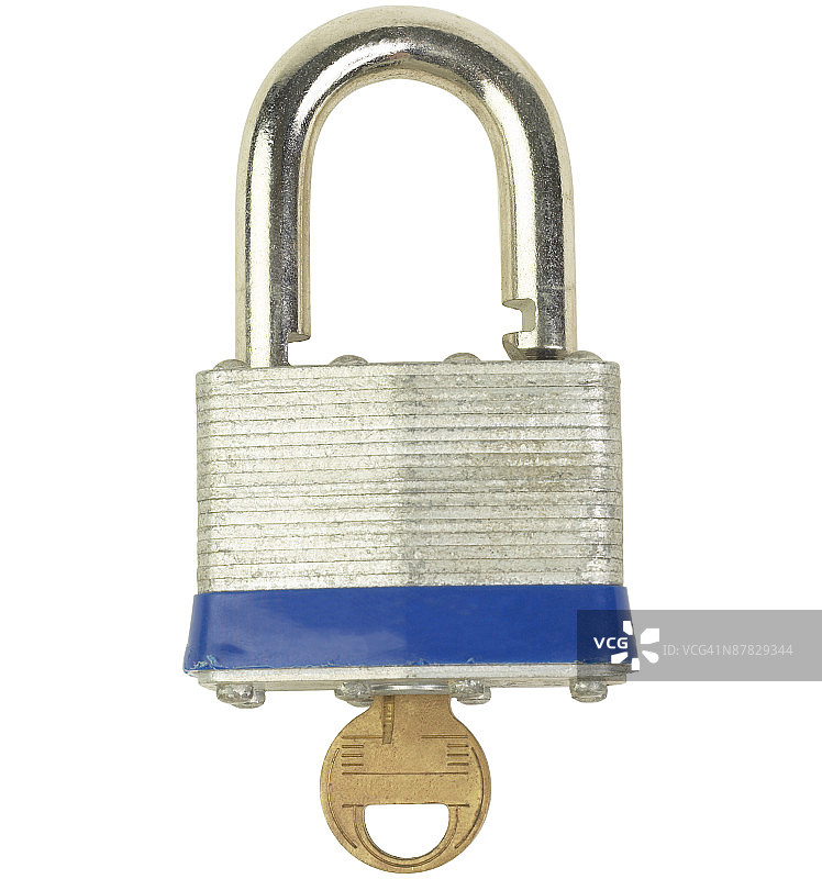 钢挂锁和钥匙图片素材