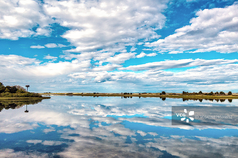 云类型学——蓝色天空倒影图片素材