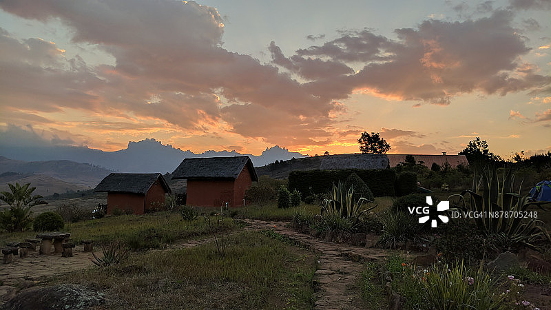 具有景观的偏远村庄图片素材