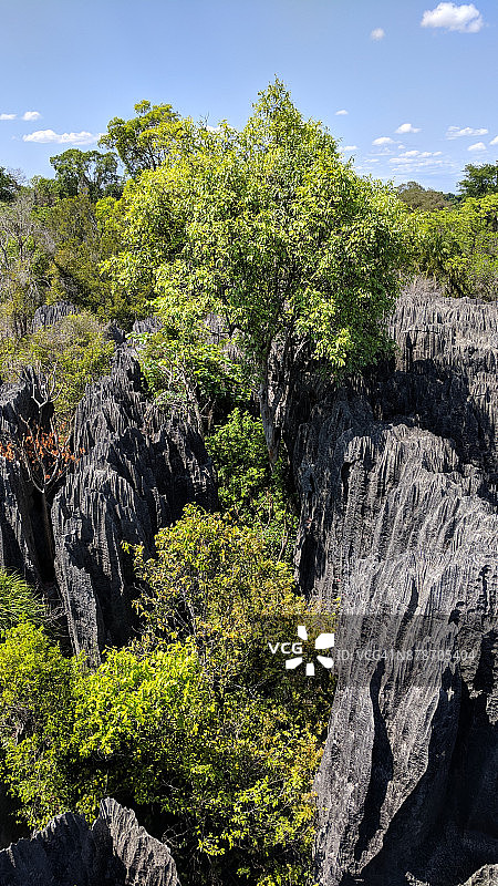 尖锐的石灰岩构造图片素材