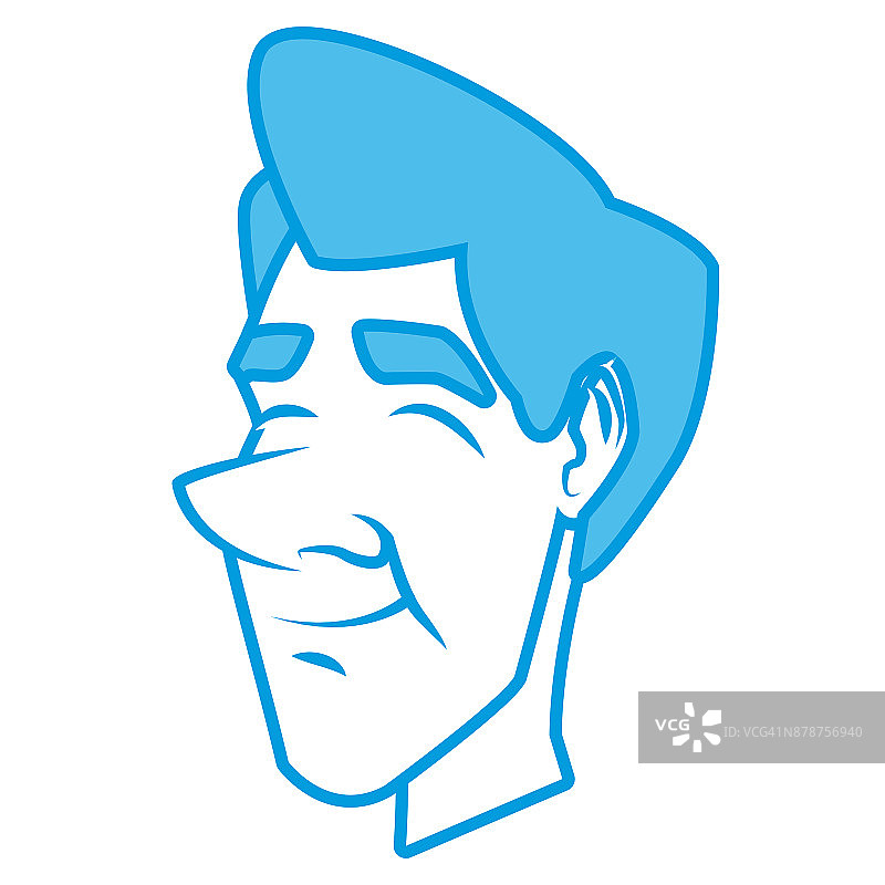 成年男人卡通面部图片素材