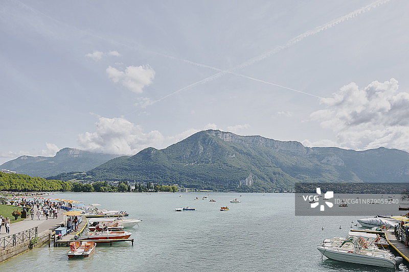 法国阿讷西湖滨景观图片素材