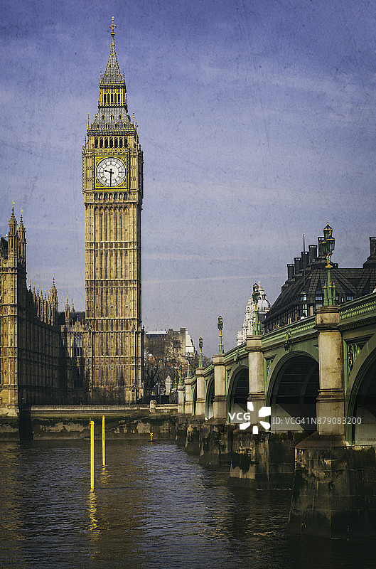 威斯敏斯特桥和大本钟图片素材