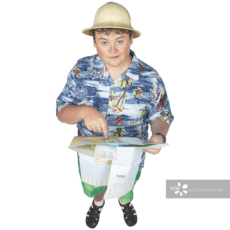 滑稽的成年游客图片素材