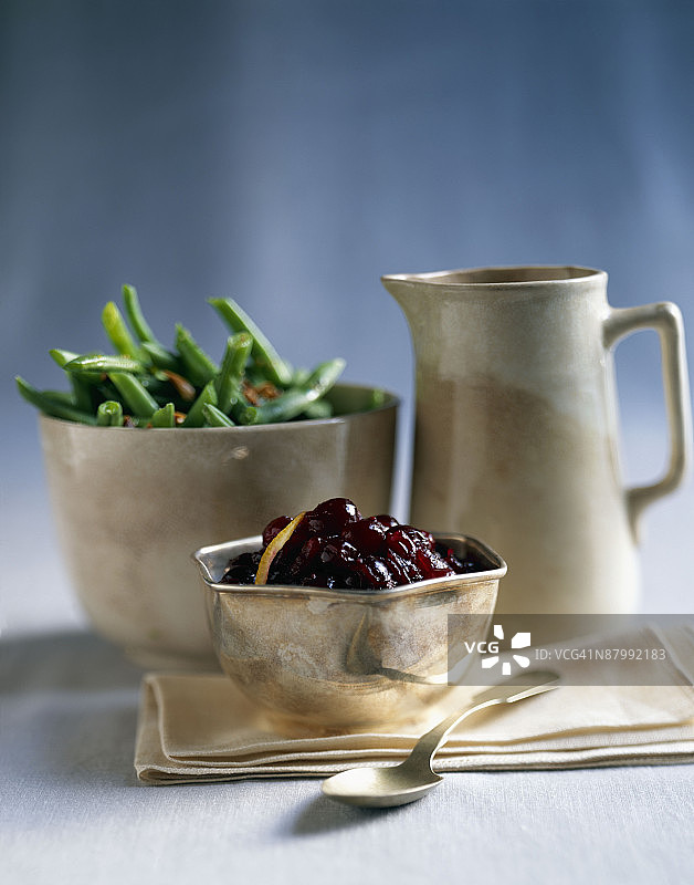 绿豆和蔓越莓酱图片素材