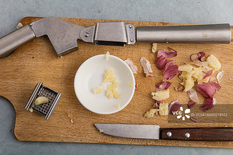 蒜末和压蒜器图片素材