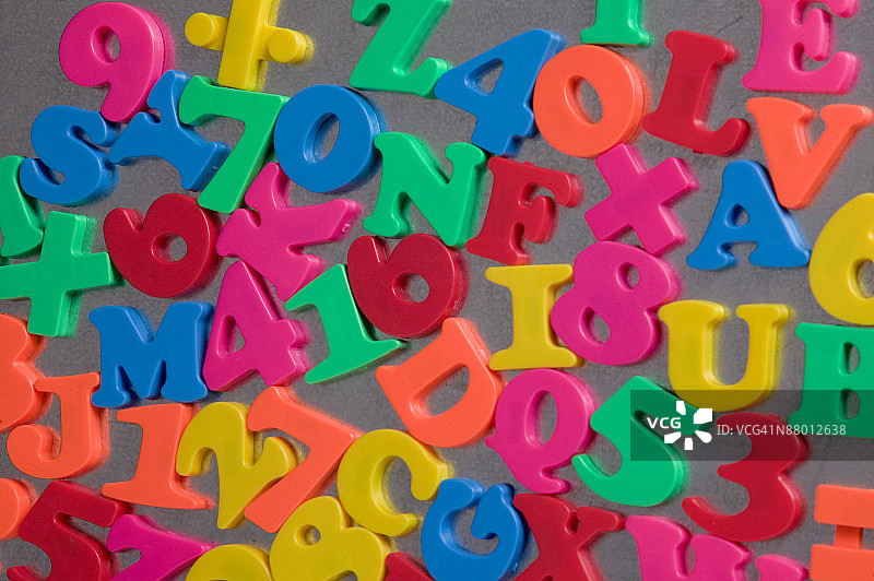 彩色字母和数字图片素材