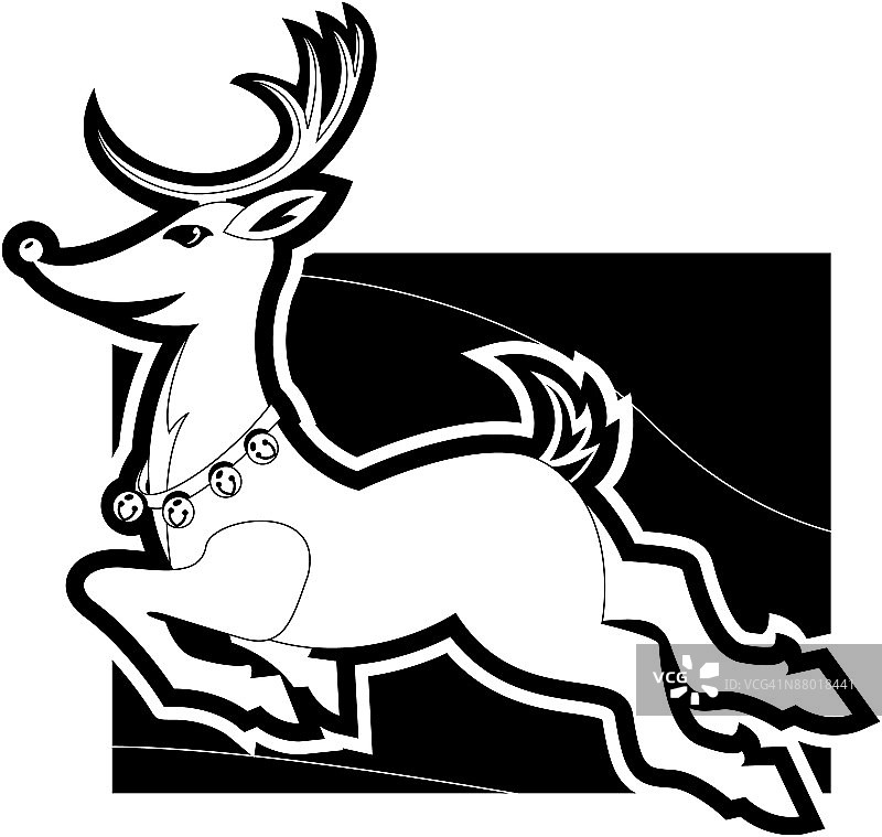 鹿的剪影图片素材