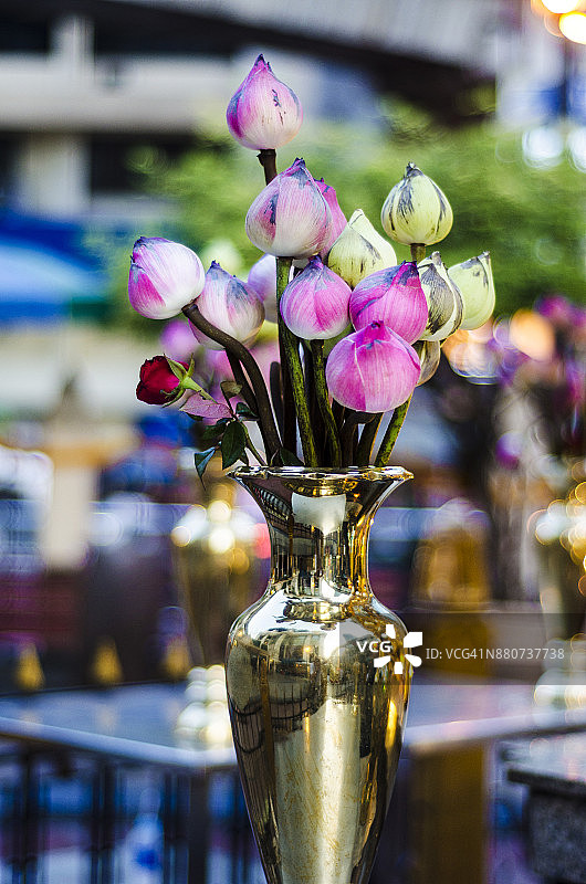 象征性的莲花供奉图片素材