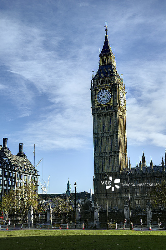 伦敦威斯敏斯特宫的大本钟图片素材
