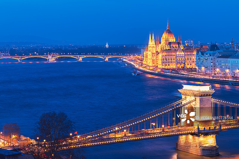 布达佩斯城市景观全景图片素材