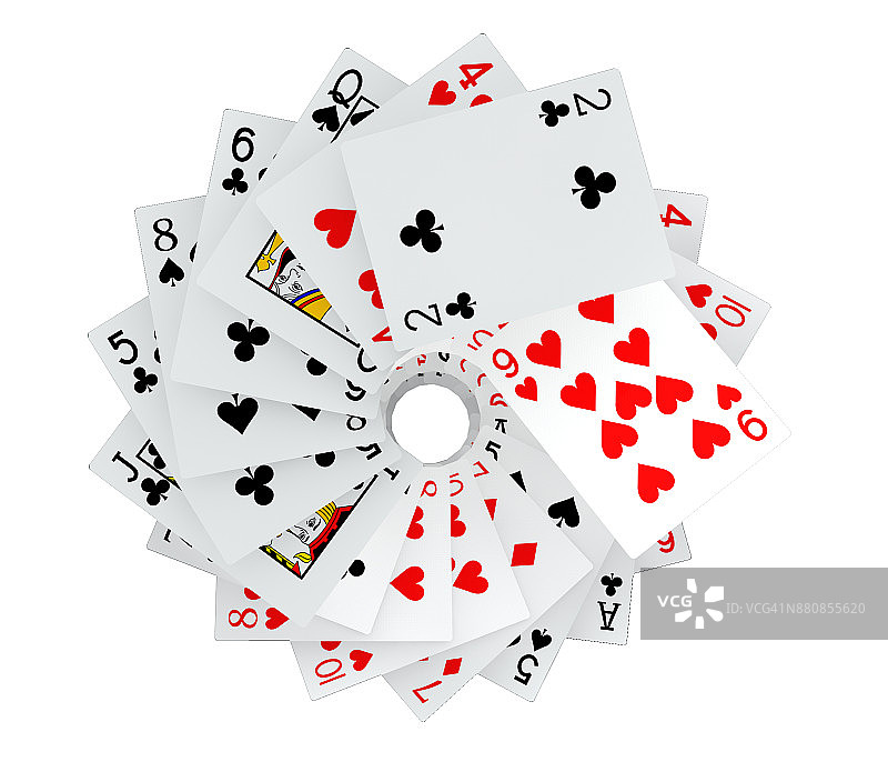 扑克牌掉落3D渲染图片素材