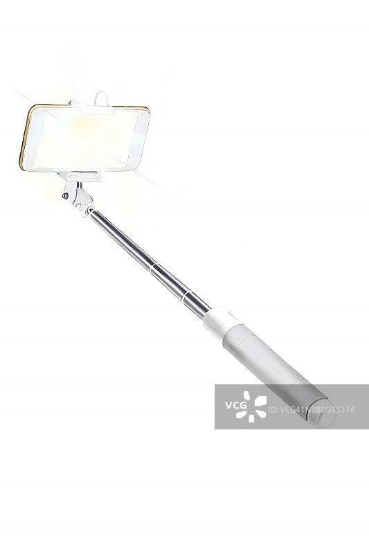 白色自拍杆图片素材