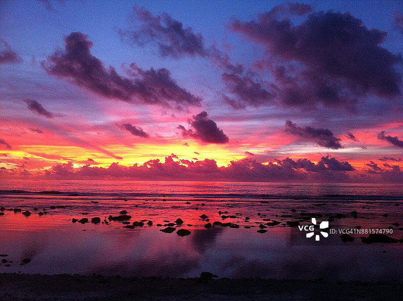 瑙鲁太平洋的日出图片素材