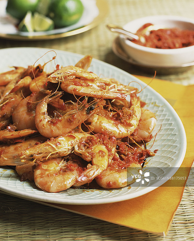 香辣虾拼盘图片素材