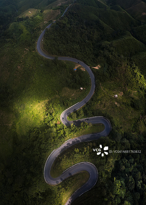 山路航拍图片素材