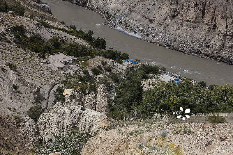 赞斯卡河峡谷漂流之旅图片素材