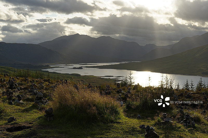 英国苏格兰洛赫洛伊恩湖的景色图片素材