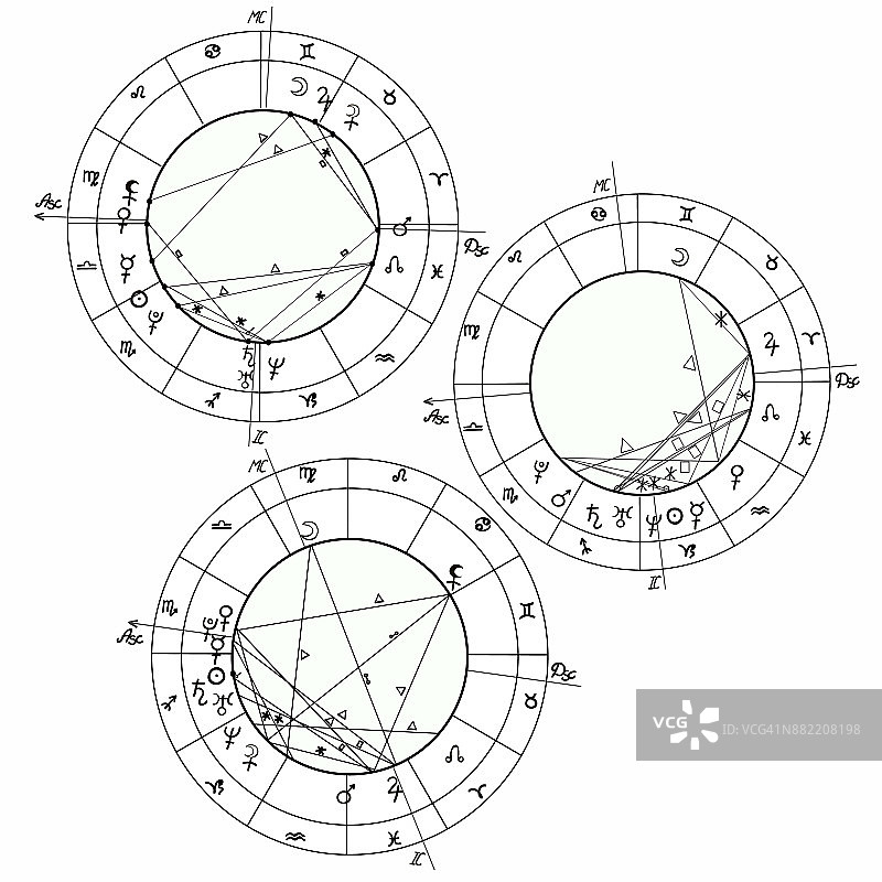 星盘占星图矢量素材图片素材