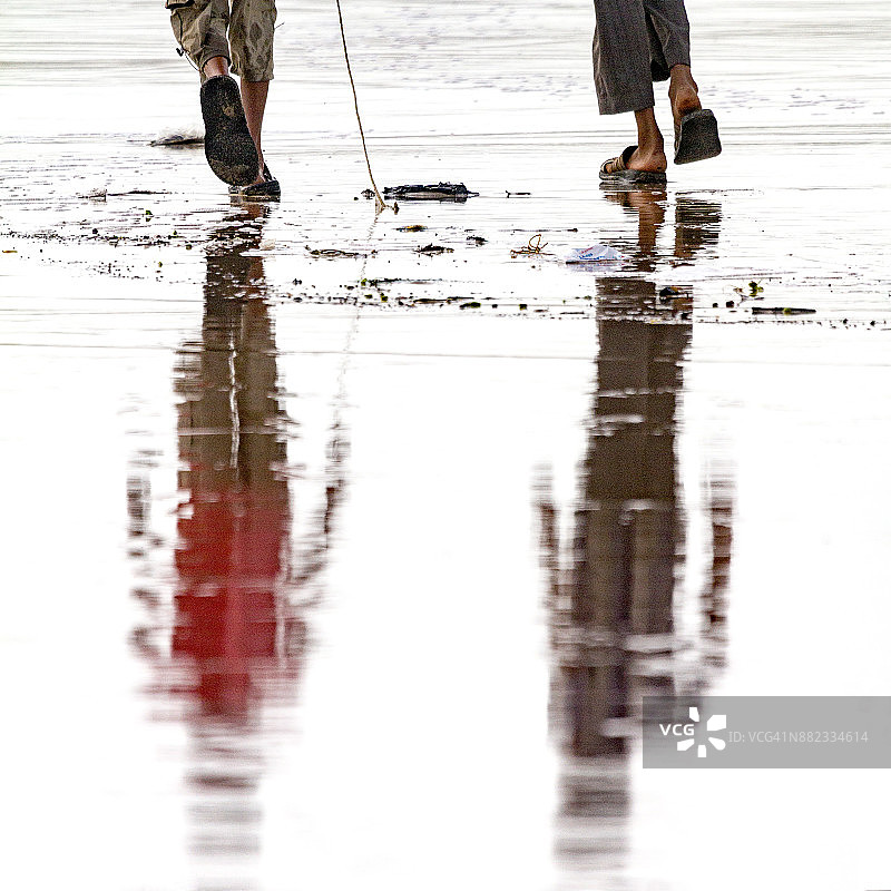 第乌岛海滩倒影图片素材