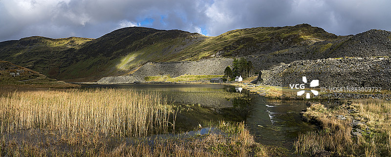 北威尔士库莫辛的壮丽景色图片素材