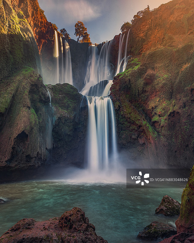 摩洛哥的乌祖德瀑布图片素材