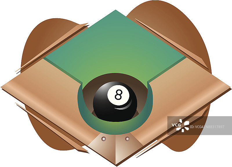 八号球，角落口袋，8，彩色图片素材