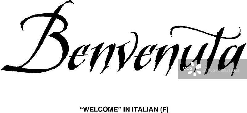 意大利语欢迎语图片素材
