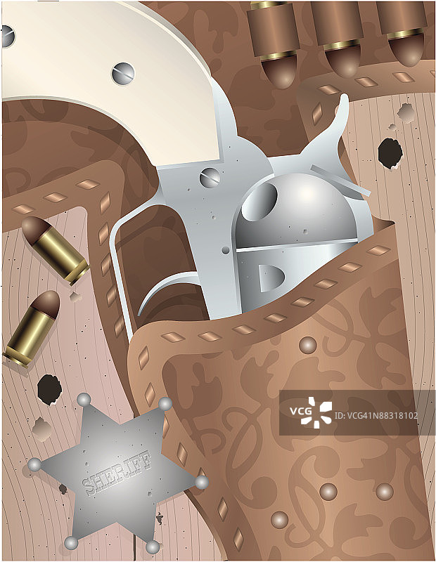 西部枪腰带图片素材