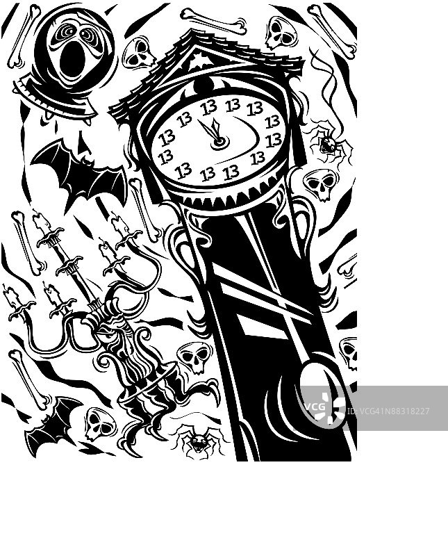 万圣节分层纹理图片素材