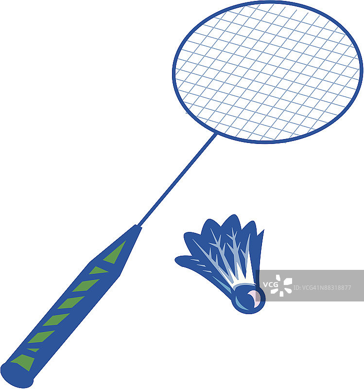 彩色羽毛球拍和羽毛球图片素材
