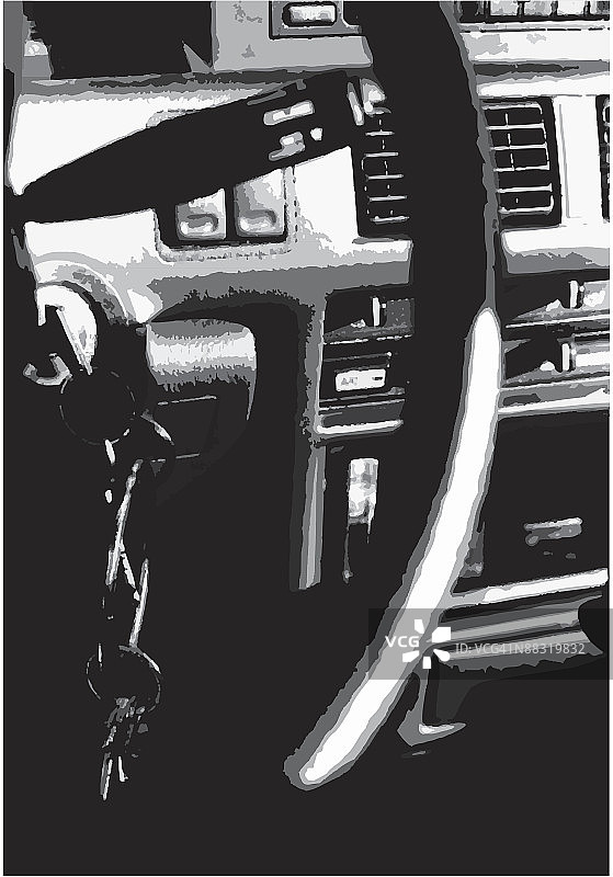 汽车仪表盘灰度照片图片素材